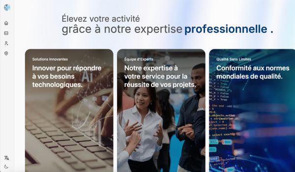 Multicls Tech Company Landing Page project screenshot